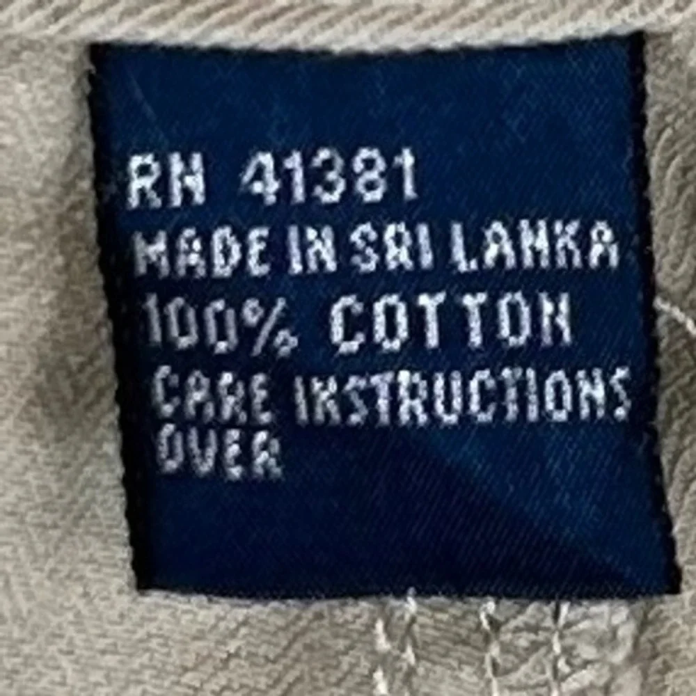 Polo Ralph Lauren Mens Khaki Herringbone Cotton Cargo Pants 35x29.5 Tan RN41381